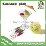 Best Sell Party Decoration Umbrella Wood Disposable Cocktail Picks thumbnail-1