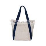 12 Oz Natural Canvas Tote Bag With Cotton Web Handle - Made in India thumbnail-1