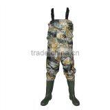 high quality fishing wader 100% waterproof camo chest wader