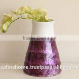 Round Colored Lacquer Flower Vase thumbnail-3