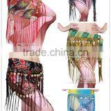 hot selling high quality handmade printed hip scarf tribal hip belt