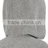 OEM Service Outdoor Winter 100% Wool Grey Long Hooded Wool Coats thumbnail-3