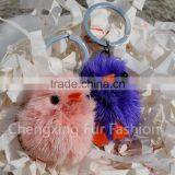 CX-R-51 Luxury Wholesale Cheap Mink Fur Yellow Duck Lovely Key Chain Keychain thumbnail-2