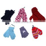 fashion various kinds five fingers &mitten knitted glove producer factory