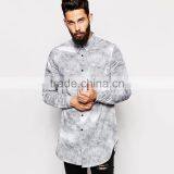 Super Longline Denim Shirt With Wholesale Price thumbnail-1