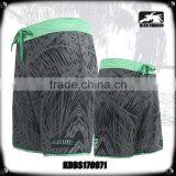 4-way Stretch Mens Beachwear Contrast Waistband Printed Board Shorts thumbnail-1