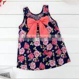 MGOO New Arrival Little Dress For Children Floral Print Cotton Sleeveless Straight Girl Dress 9085 thumbnail-2