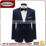 Good Quality Oem Lapel Single Button Man Suit Velvet Blazer For Men thumbnail-1
