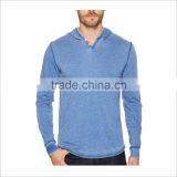 Guangzhou Wholesale OEM Hoodie Pullover V Neck Two Button New Design Plain Hoodies thumbnail-1