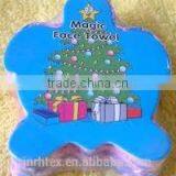 100% Combed Cotton Compressed Christmas Hand Towels thumbnail-2