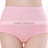 Factory OEM Plain Solid Color 95%Cotton 5%Elastane Embroidery Logo Design High Quality Elastic Band High Waist Women Underwear thumbnail-6