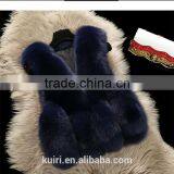High Quality Hot Sales Type Fur 100% Real Fox Fur Short Vest Jacket Gilet Waistcoat Coat Fashion Warm Ladies thumbnail-5