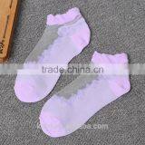 WS-46 Women Summer Novelty Transparent Grid Socks Glass Crystal Silk Cool Mesh Knit Sheer Soks thumbnail-2