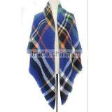 Classic Plaid Pattern High Quality 30 Choice 140*140 Acrylic New European Style Square Blanket Scarf thumbnail-2