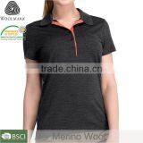 Polo Shirt Women Wool, Custom Design Women's Golf Shirt thumbnail-1