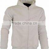 Men's Full Zip Fleece Hoodie, Sweatshirts,White Hooded Sweater thumbnail-1