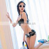 Custom Sexy Women's Patchwork Swimwear /Push Up Bikini Patchwork Bathing Suit Bandeau Beachwear thumbnail-3