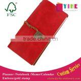 Custom Retro Journal Planner PU Cover Loose Leaf Notebook Removable Inner Pages thumbnail-1