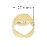 Brass Adjustable Ring Components Finger Ring Brass Tone Blank Cabochon Settings 16.7mm 20 PCs Ring Setting thumbnail-2