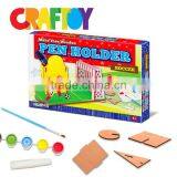 Natural Wood Kit Color Your Wooden Soccer Pen Holder thumbnail-3