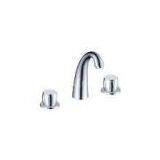 Deck Mounted Brass Basin Mixer Faucet Mixer Taps With Three Holes