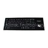 IP65 dynamic vandal proof industrial black metal keyboard with trackball numeric keypad, function ke