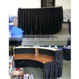 100% Polyester Jersey Stretch Table Skirting and Wedding Table Skirting