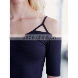 Women's Sports Yoga Sexy Racerback Tops Padded Striped Tank Top thumbnail-2