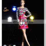2015 long sleeve lips printed western gowns short party traditional formal evening dress