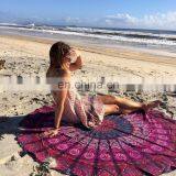 Bohemian Mandala Round Beach Tapestry Hippie Throw Yoga Mat Towel Indian Roundie Wholesale Round Mandala Wall Hanging Beach Art thumbnail-2
