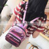 2020 Fashion Holographic Laser Shiny Bag Leather Rainbow Mini Backpack For Girl thumbnail-4