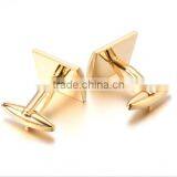 Promotional Gift Vintage Cufflinks for Mens Jewelry Shirt Cufflinks, Golden, Square thumbnail-3