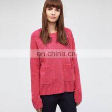 Модельный свободный пуловер, вязаный из трикотажной ткани, зимний свитер для девочек thumbnail-1