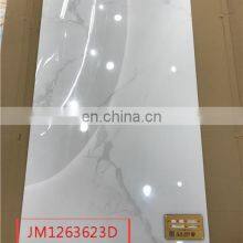 Foshan 600*1200 Carrara White Glossy Glazed Marble Porcelain Tiles Floor Tiles