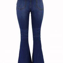 Low-rise Skinny Women's Flared Jeans Medium Wash Spot Women's Jeans thumbnail-4