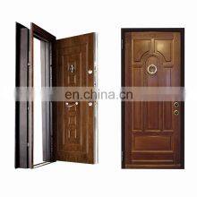 Wooden Steel Doors, Wooden Door Armoured Door With Aluminum Strips, Home Security Door thumbnail-4