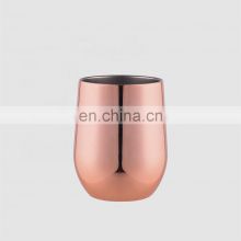 Factory Direct 13oz rose gold plain reusable yongkang zhejiang stainless steel water wine coffee tumbler egg cup