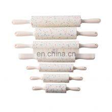 Silicone Gel Rolling Pin Baking Tool White Color Dot Silica Gel Flour Stick Roller Rolling Stick