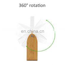 Household Bathroom Bamboo 2 Sided Makeup Mirror Cosmetic Standing Mirror thumbnail-2