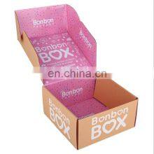 Factory Custom Luxury Printed Logo Pink Shipping Corrugated Custom Printed Delivery Carton Packaging Mailer Paper Board Box thumbnail-2