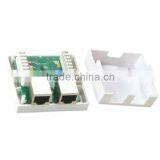 Double Port FTP Cat.5e RJ45 Surface Box