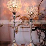 Tall Crystal Glass Candle Holder for Wedding Glass Candlestick