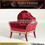 New style fabric flower red antique sofa PFS60544