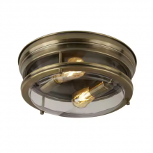Vintage Round Ceiling Light Farmhouse Ceiling Fixture With Seeded Glass Cover Suitable for Bedroom Living Room Lighting thumbnail-4