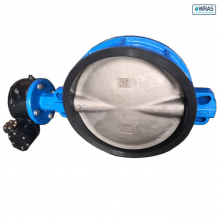 DN800 Pn16 Worm Gear/Electric Actuator Ductile Iron EPDM NBR Seat Flange Type Butterfly Valve thumbnail-2