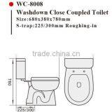 Two-Piece Washdown Cheap Watermark Toilet S/P Trap With GEBERIT or R&T Fitting Soft Cover, Australian WELS WC-8008 Quality Choice thumbnail-2