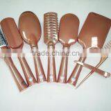 Good Quality Top Selling New Fashion Metallic Rose Golden Color Plastic Hair Brush thumbnail-3