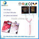 2 in 1 Charging I-phone and Micro at the Same Time New Design thumbnail-3