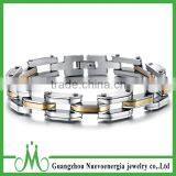 Men's Women's Stainless Steel Bracelet Link Wrist Silver Gold Polished Motorcycle Chain Bracelet