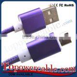 Custom Logo Printing Blue Color Fast Charge Micro Usb To Usb 2.0 Cable thumbnail-6